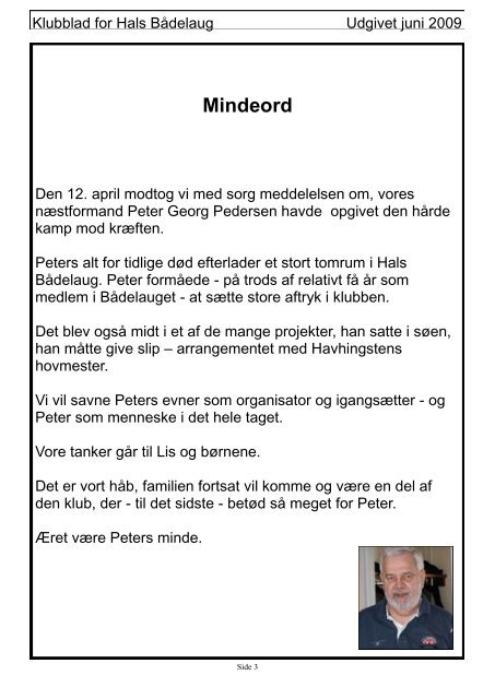 KLUBBLAD NR 2 2009 - Hals bådelaug