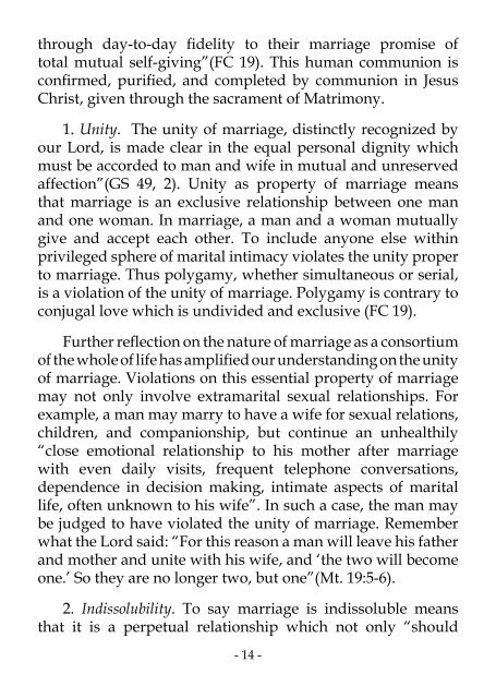 THE SACRAMENT OF MARRIAGE - Fr. George J. Willmann, SJ