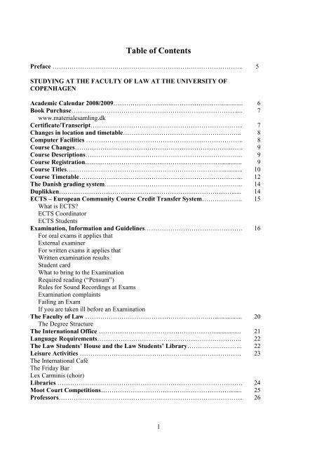 International Student Guide - Det Juridiske Fakultet