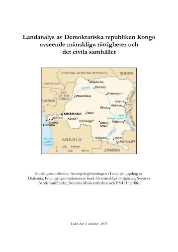 Studie och analys av mänskliga rättighetssituationen - Diakonia
