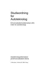 Studieordning for Autoteknolog - Dania