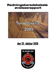 Tunneløvelse 2009 - Redningsberedskabets øvelsesrapport