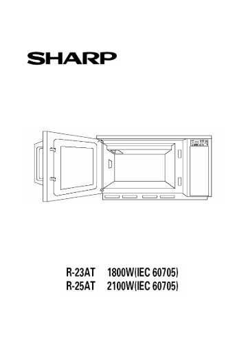 R-23AT/25AT Operation-Manual DK - Sharp