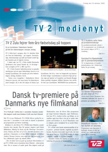 Dansk tv-premiere på Danmarks nye filmkanal - Tv2
