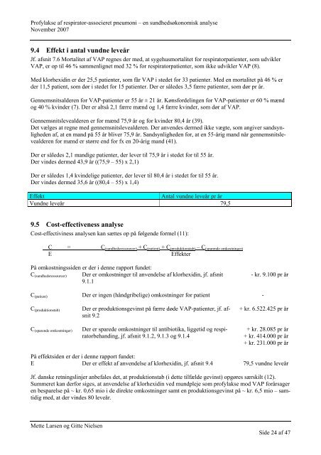 Klorhexidin som profylakse af respirator-associeret ... - Samnet