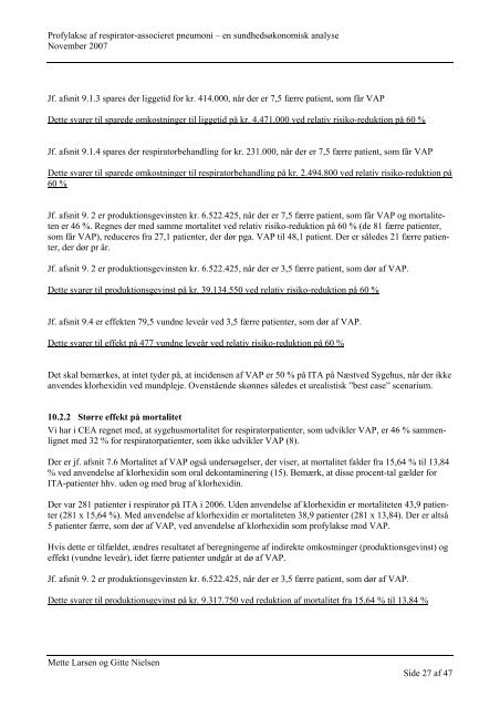 Klorhexidin som profylakse af respirator-associeret ... - Samnet