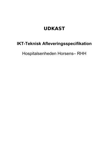 HEH - IKT-teknisk afleveringsspecifikation inkl. bilag