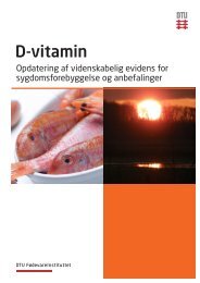 D-vitamin. Opdatering af videnskabelig evidens for ... - Altomkost.dk