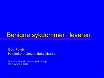 Tumores i leveren - Helse Bergen