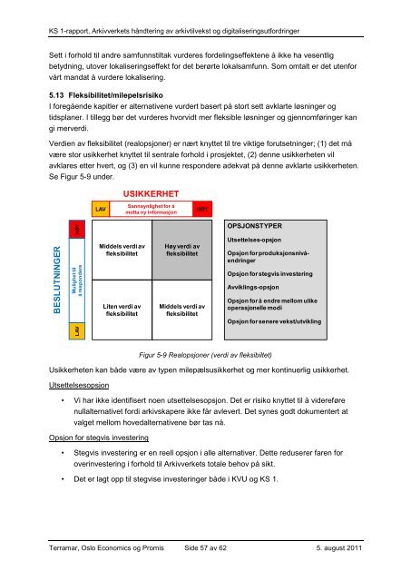 (KS1) - Arkivverkets håndtering av arkivtilvekst