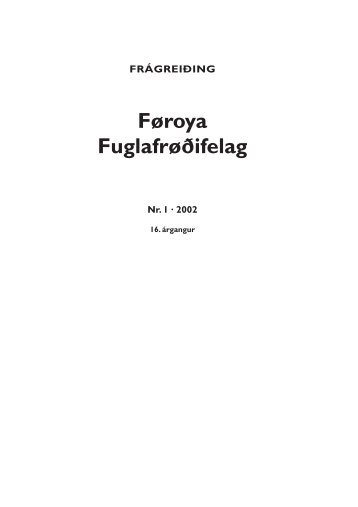 Frágreiðing fyri 2002 - faroenature.net