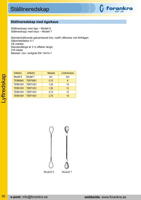 PRODUKTKATALOG LYFT & KÄTTING - Forankra ABT AB