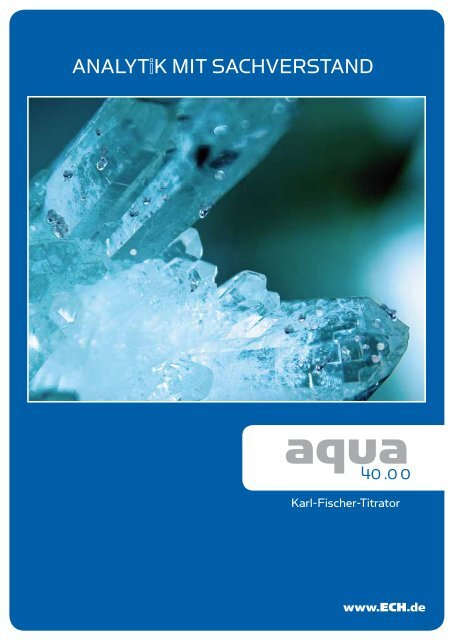 Broschure Aqua 40 00 Analytik Jena Ag Broschure Aqua 40 00 Analytik Jena Ag