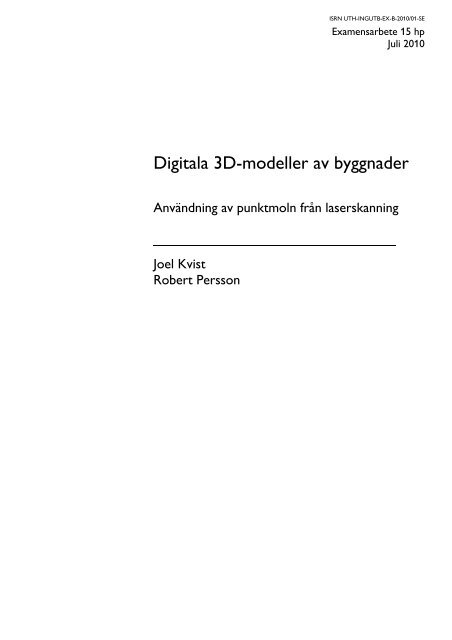 Digitala 3D-modeller av byggnader - Bjerking