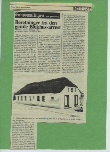 Beretninger fra den ;amle Brøkhus-arrest - Egnssamlingen