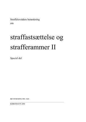 straffastsættelse og strafferammer II