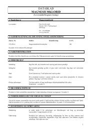 DATABLAD MAGNESIUMKLORID - TG-CLEAN ApS