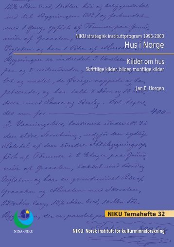 NIKU strategisk instituttprogram 1996-2000 Hus i Norge