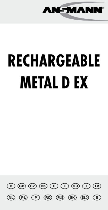 RECHARGEABLE METAL D EX - Ansmann