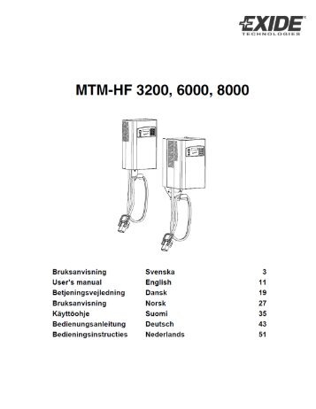 Battery charger MTM-HF 3200, 6000 and 8000 ... - Gnb-nordic.com