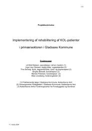 Implementering af rehabilitering af KOL-patienter - Gladsaxe ...