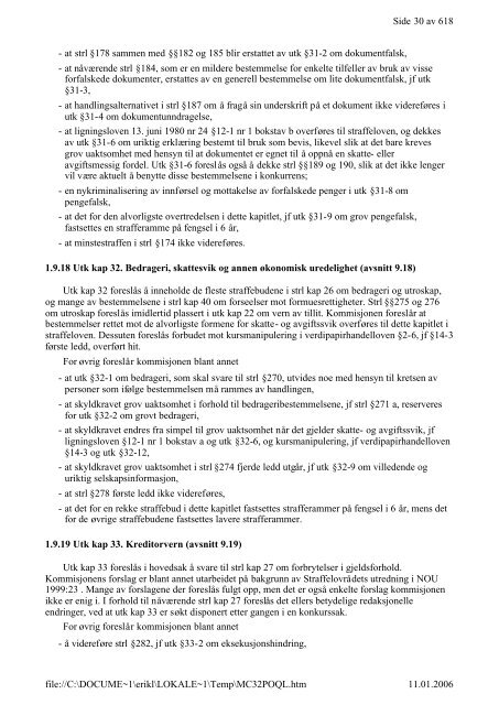 NOU-2002-4. Ny straffelov Straffelovkommisjonens ... - Medietilsynet