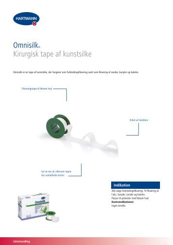 Omnisilk® Kirurgisk tape af kunstsilke - Paul Hartmann A/S