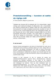 Præstationsmåling - Bülow management