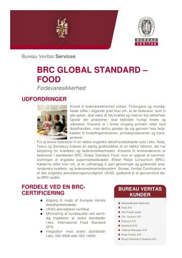 BRC GLOBAL STANDARD – FOOD - Bureau Veritas