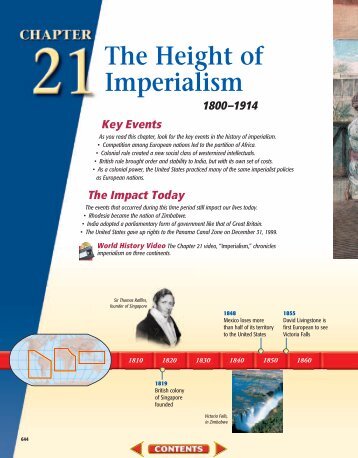 Chapter 21: The Height of Imperialism, 1800-1914 - myWeb