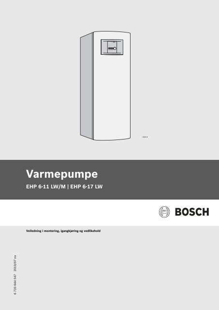 Bosch EHP LW, EHP LW/M Væske/vann varmepumpe