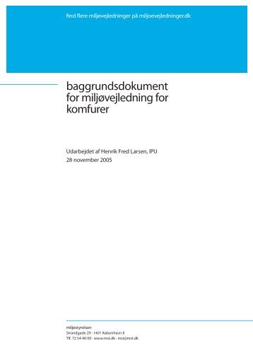 Hent baggrundsdokument for komfurer (pdf) - Miljøvejledninger