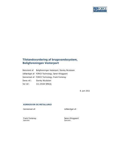 Engparken – FORCE rapport fra 8. juni 2011 - Vesterport