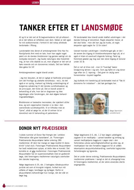 Donor Nyt - Bloddonorerne i Danmark