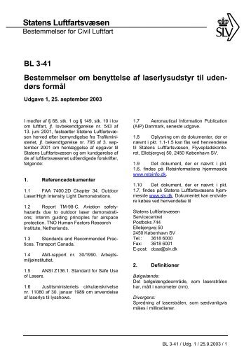 BL 3-41, 1. udgave af 25. september 2003