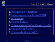 1. Introducción y objetivos 2. La invocación remota en CORBA ... - GTI