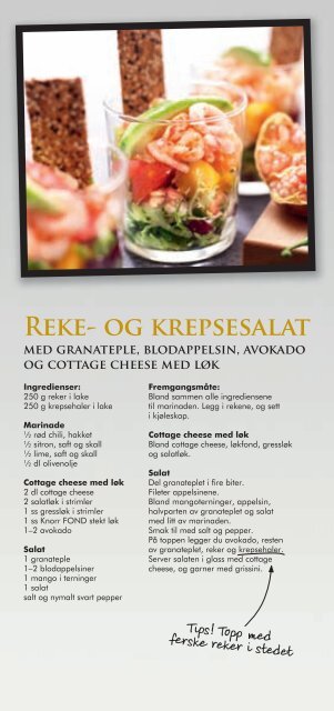 EN kjæRLIGhETSERkLæRING TIL DEN GODE SMAkEN - Knorr