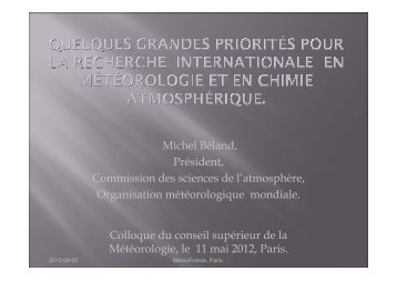 Michel Béland, Président, Commission des sciences de l ...