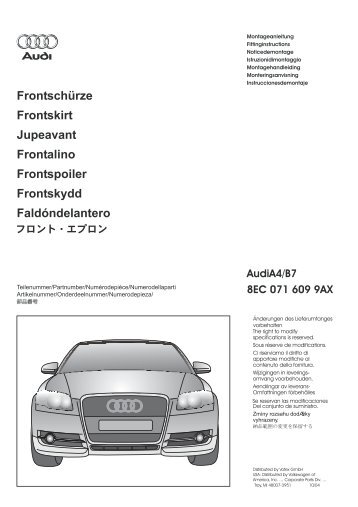 8EC 071 609 9AX AudiA4/B7 - Bernardi Audi Parts and Accessories