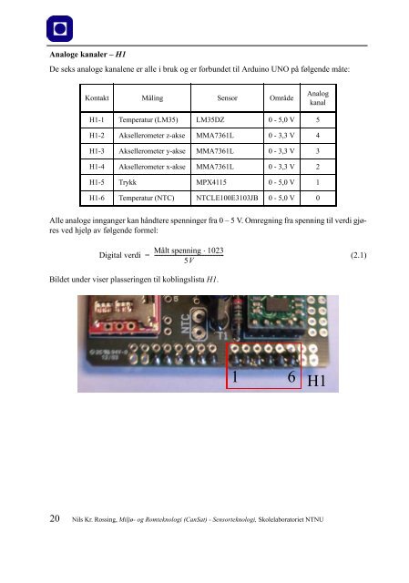 Nils Kr. Rossing Miljø- og Romteknologi (CanSat ... - Rumfysik