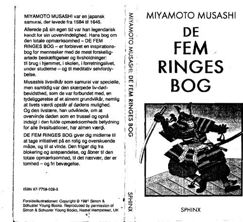 miyamoto musashi de fem ringes bog - Gaderummet