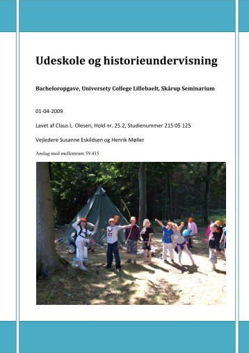 Udeskole og historieundervisning - Udeskole.dk
