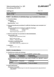 Sikkerhedsdatablad i h.t. EF- forordning 453/2010 - Clariant