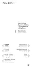 Swarovski Bathroom Lighting System Crystal StarLED Deluxe ...