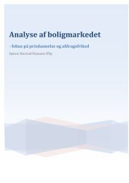 Analyse af boligmarkedet - fokus på prisdannelse og ... - IBC