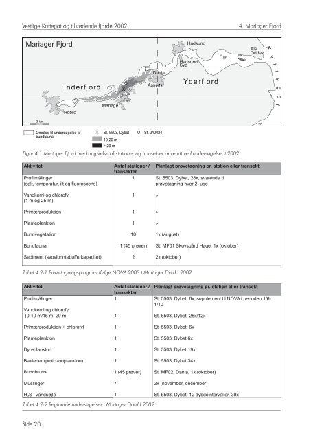 Vestlige Kattegat og tilstødende fjorde 2002 ... - Mariager Fjord