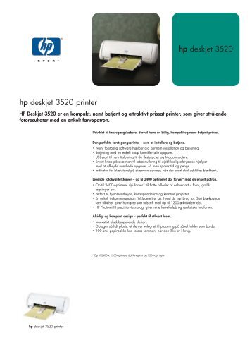 hp deskjet 3520 printer hp deskjet 3520 - FLC Danmark ApS