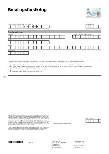 Søknadsskjema for eksisterende Volvo MasterCard-kunder (PDF)