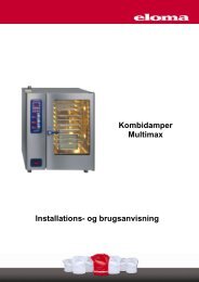 Installations- og brugsanvisning Kombidamper Multimax - Eloma