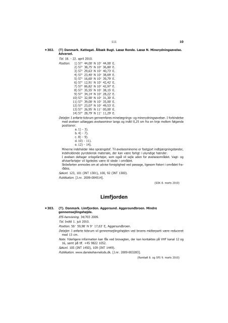 Efterretninger for Søfarende - Farvandsvæsenet